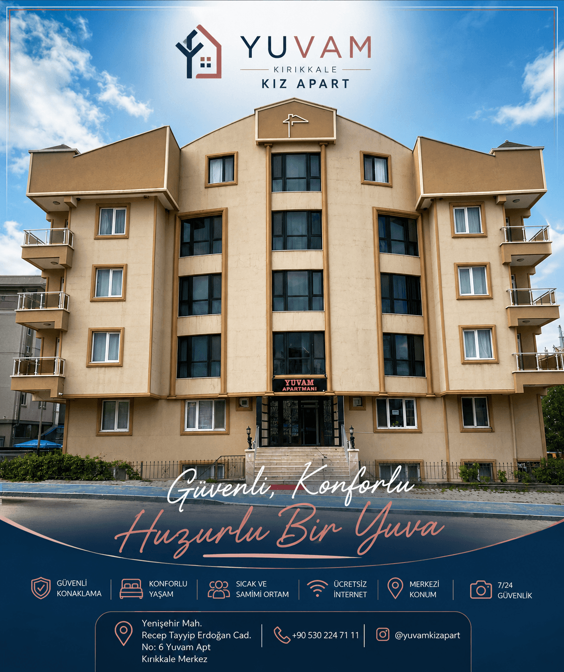 1+1 Premium Daire 201 - Yuvam Apart Kırıkkale